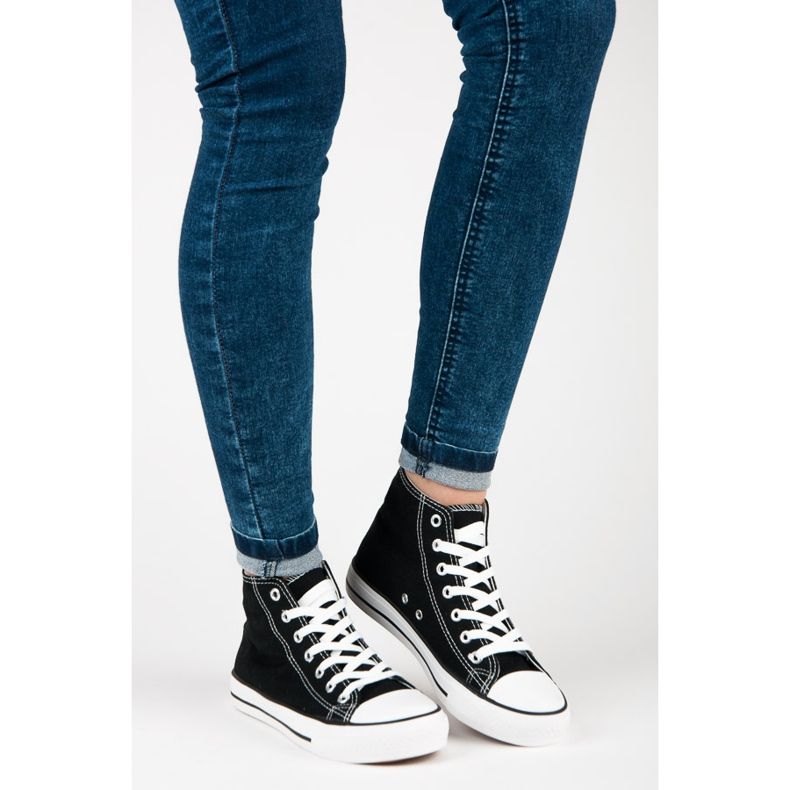 Seastar Adidași înalți de damă negru 1