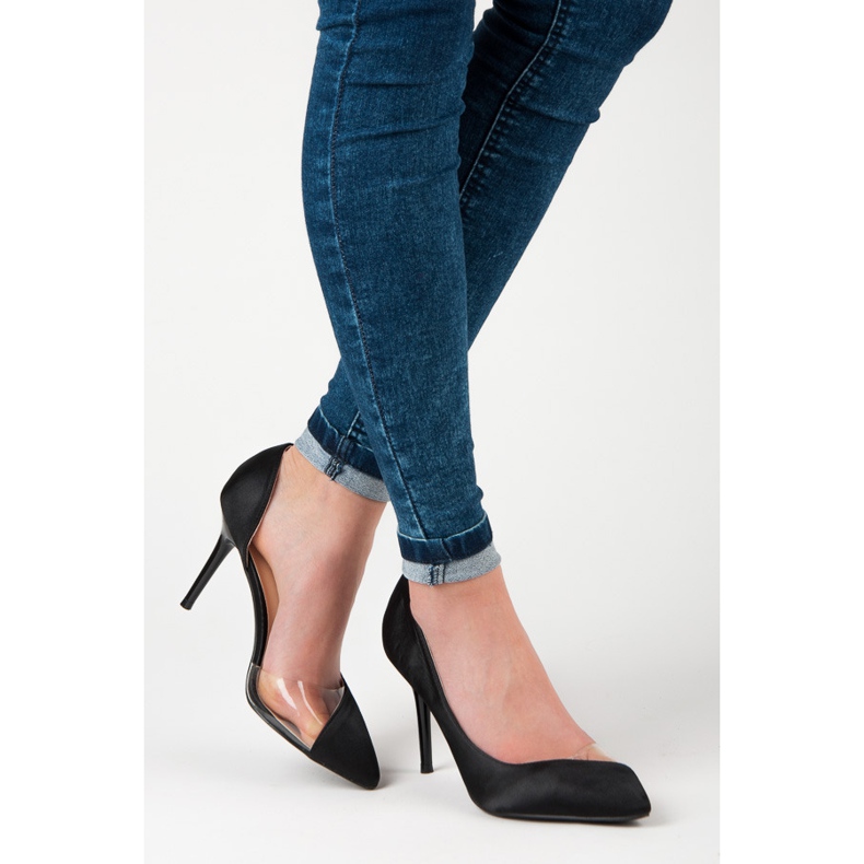 Ace transparente satinate negru 2