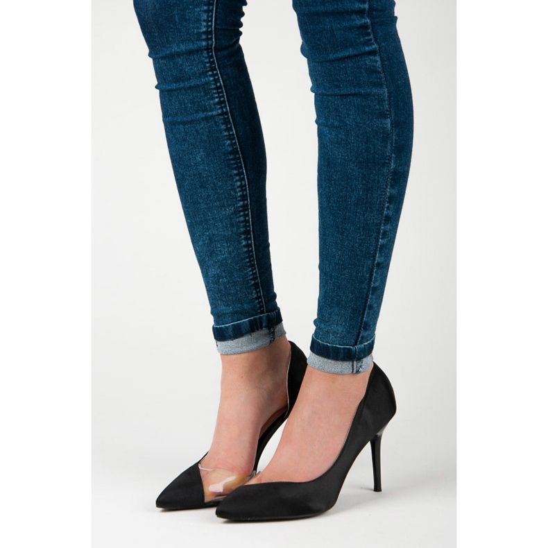 Ace transparente satinate negru 1