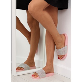 Papuci de cauciuc cu zirconiu roz S20 roz 1