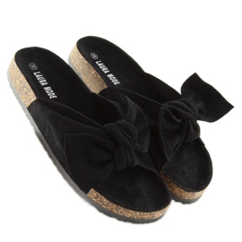 Papuci din pluta neagra LS-90 neagra negru 1