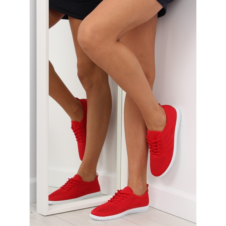 Red Tenisi roșii de damă LA10P Red roșu 1