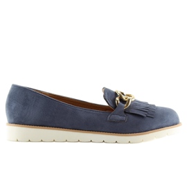 Mocasini pentru femei bleumarin G237 albastru albastru marin 5