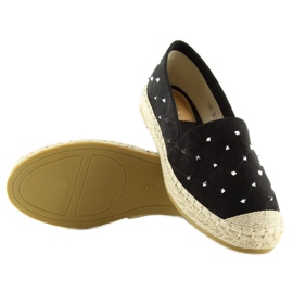 Espadrile negre cu crampoane 5481 negre negru 1