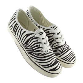 Adidasi K-75 Zebra cu siret negru alb 2