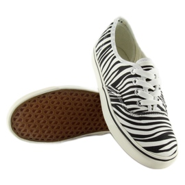 Adidasi K-75 Zebra cu siret negru alb 1