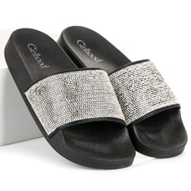 Girlhood Papuci negri cu cristale negru 1