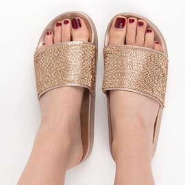Girlhood Papuci aurii cu cristale de aur 1
