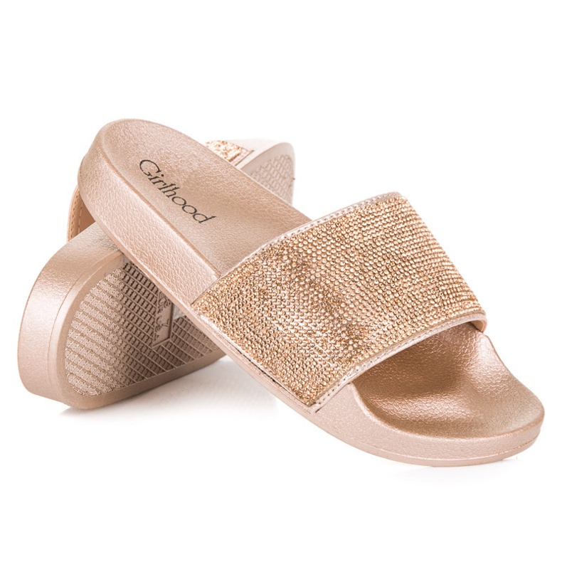 Girlhood Papuci aurii cu cristale de aur 2