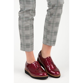 Kylie Pantofi lăcuiți burgundy roșu 1