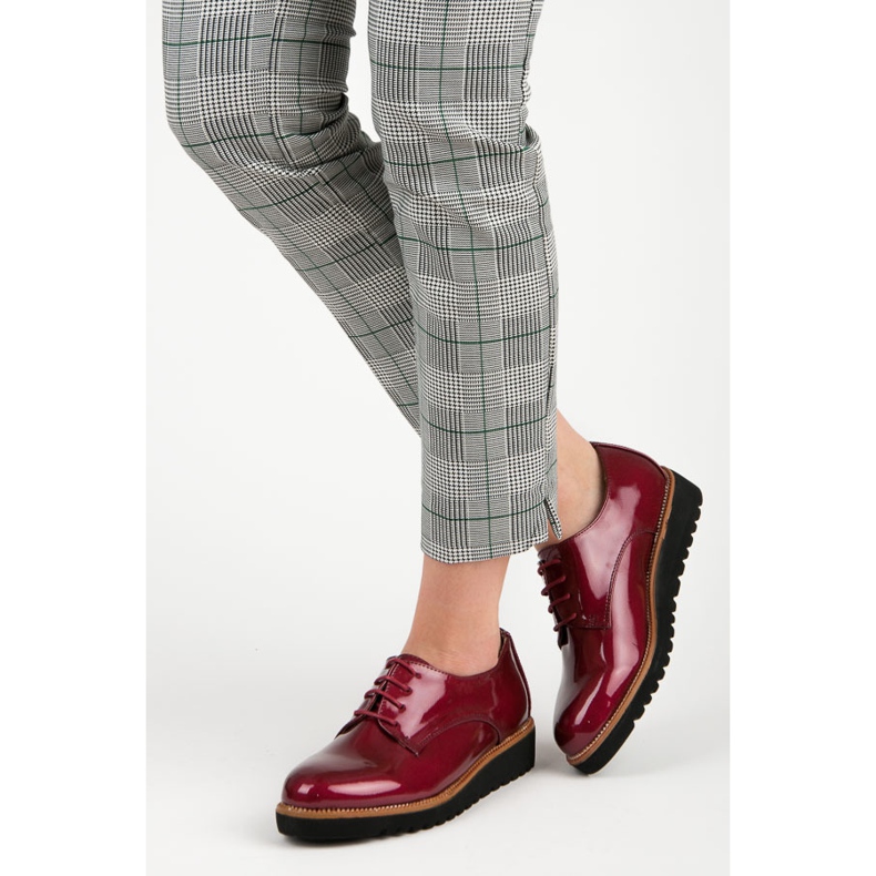 Kylie Pantofi lăcuiți burgundy roșu 2