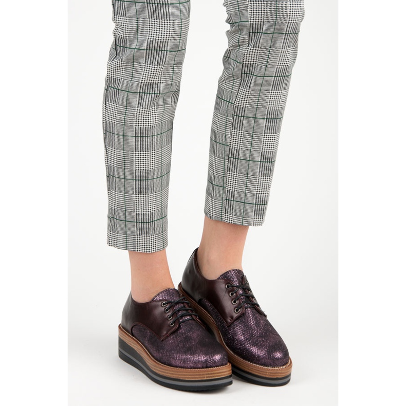 Kylie Pantofi tip pană visiniu eleganți roșu 1