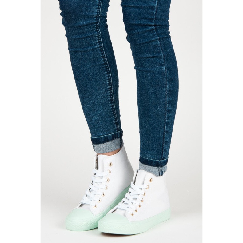 Coura Adidași peste gleznă alb 1