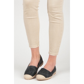 Bestelle Espadrile cu sclipici negru 1 Bestelle Espadrile cu sclipici negru 1