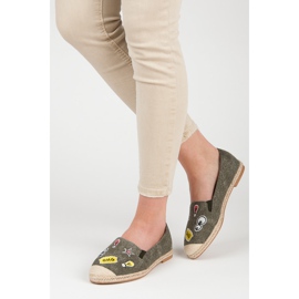 Bestelle Espadrile de primavara cu petice verde 2 Bestelle Espadrile de primavara cu petice verde 2