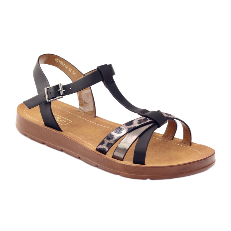 Filippo Sandale dama leopard 103 negre negru gri 1