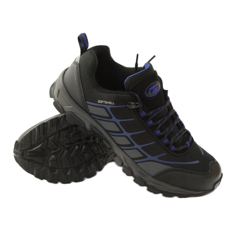 Softshell sportiv de trekking Atletico negru albastru gri 3