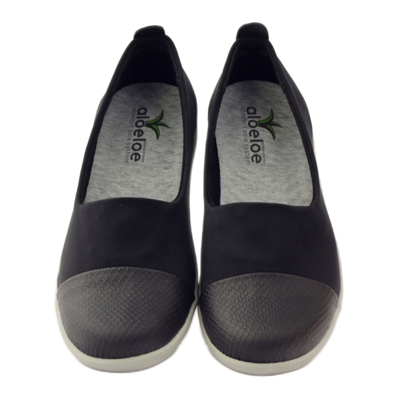 Pantofi slipon Aloeloe foarte confortabili negru 4