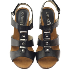 Sandale de dama cu Velcro Caprice negre negru 4 Sandale de dama cu Velcro Caprice negre negru 4