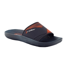 Papuci barbati Rider bleumarin pentru timp liber portocale albastru marin 1 Papuci barbati Rider bleumarin pentru timp liber portocale albastru marin 1