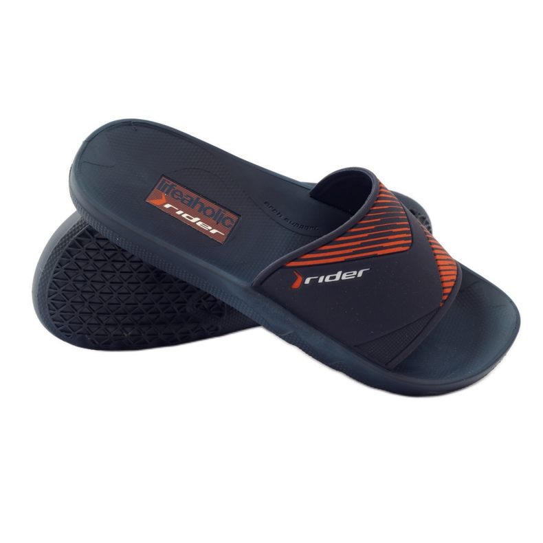 Papuci barbati Rider bleumarin pentru timp liber portocale albastru marin 3 Papuci barbati Rider bleumarin pentru timp liber portocale albastru marin 3