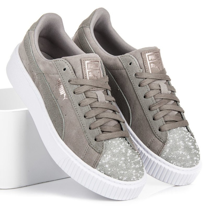 Puma Suede Platform Peblle WN`S gri 1