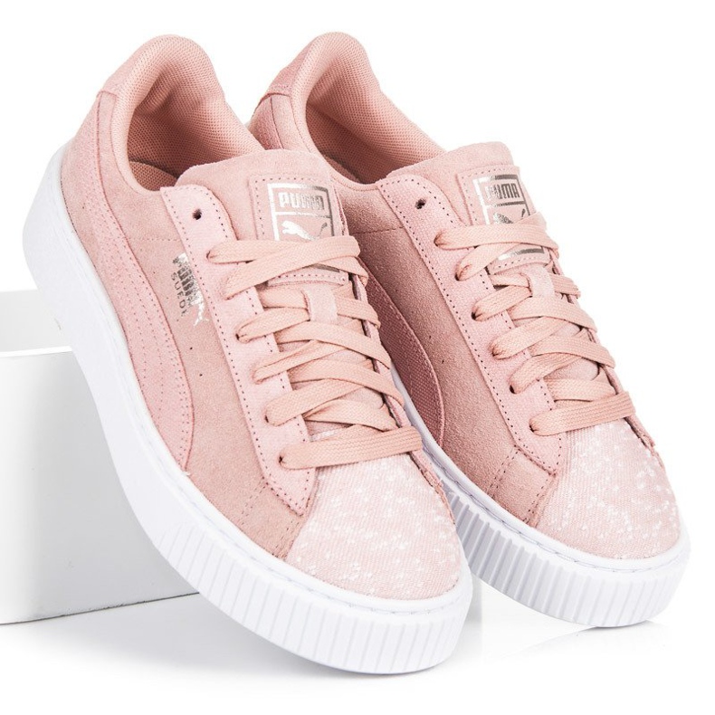 Puma Suede Platform Pebble WN`S roz 1