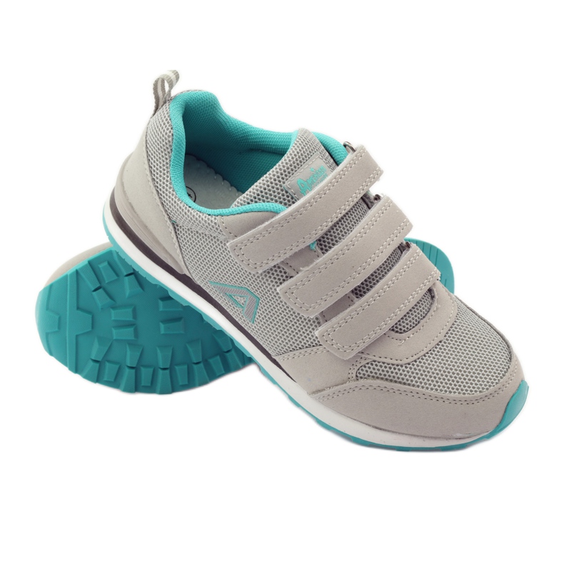 American Club Pantofi sport de talpă americană din piele verde gri 3 American Club Pantofi sport de talpă americană din piele verde gri 3