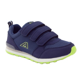 American Club Pantofi sport de talpă americană din piele albastru marin verde 1 American Club Pantofi sport de talpă americană din piele albastru marin verde 1