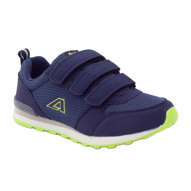 American Club Pantofi sport de talpă americană din piele albastru marin verde 1 American Club Pantofi sport de talpă americană din piele albastru marin verde 1