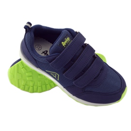 American Club Pantofi sport de talpă americană din piele albastru marin verde 3 American Club Pantofi sport de talpă americană din piele albastru marin verde 3