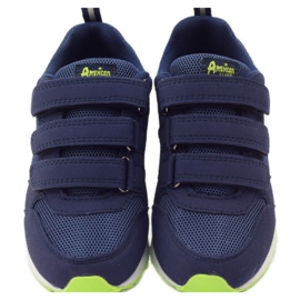 American Club Pantofi sport de talpă americană din piele albastru marin verde 4 American Club Pantofi sport de talpă americană din piele albastru marin verde 4