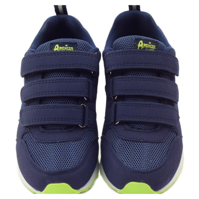 American Club Pantofi sport de talpă americană din piele albastru marin verde 4 American Club Pantofi sport de talpă americană din piele albastru marin verde 4