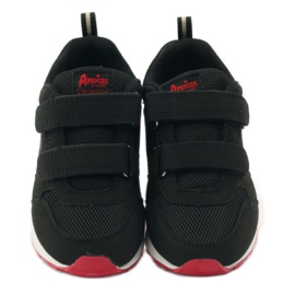 American Club Pantofi sport de talpă americană din piele roșu negru 4