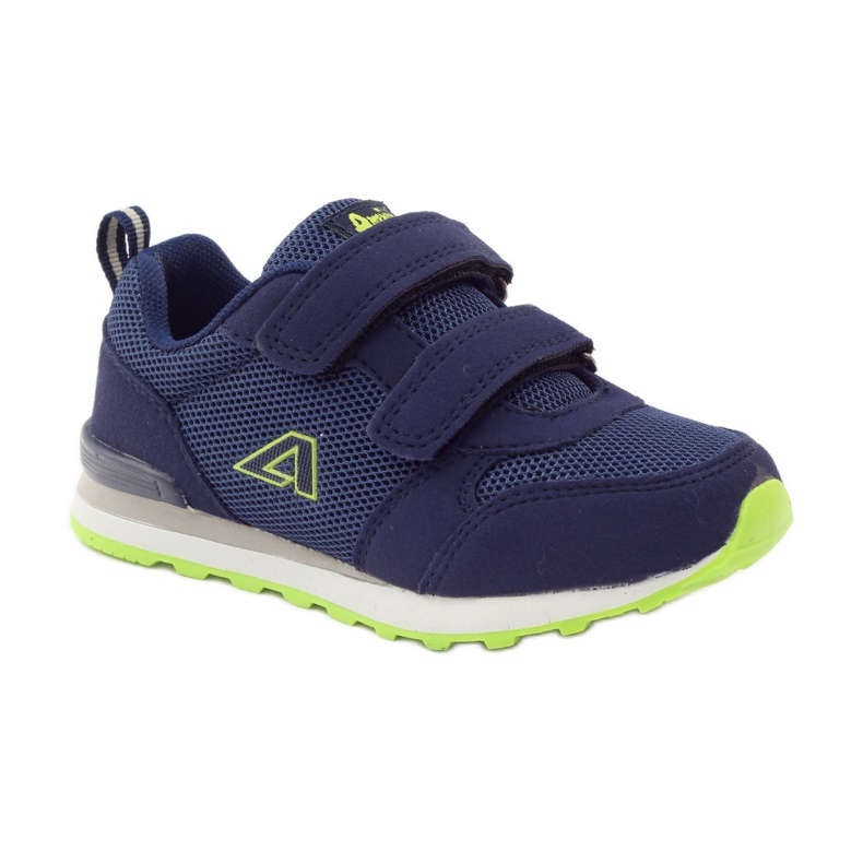 American Club Pantofi sport de talpă americană din piele albastru marin verde 1 American Club Pantofi sport de talpă americană din piele albastru marin verde 1