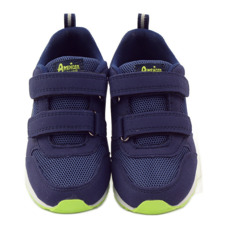 American Club Pantofi sport de talpă americană din piele albastru marin verde 4 American Club Pantofi sport de talpă americană din piele albastru marin verde 4