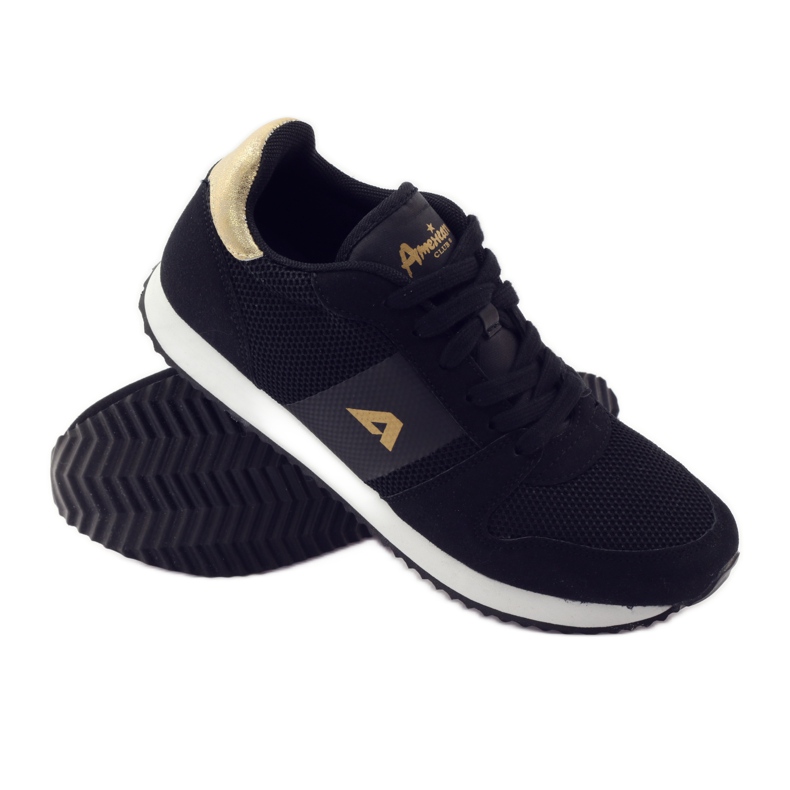 American Club Pantofi sport dama americani 17022 negru galben 3 American Club Pantofi sport dama americani 17022 negru galben 3
