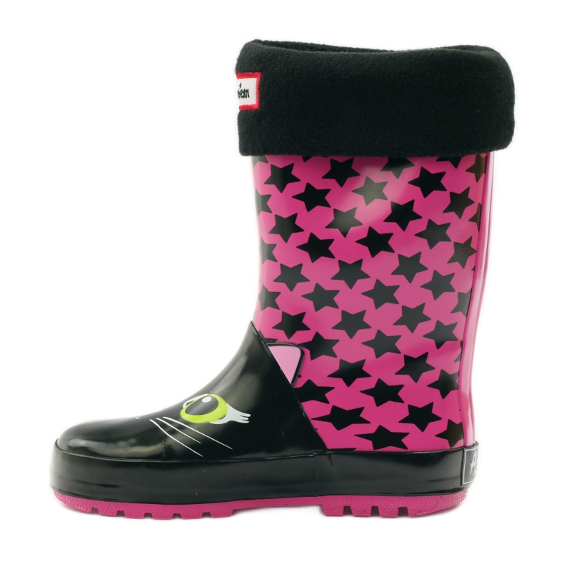 American Club Șosetă Galoshes + inserție American Kitty roz negru 2