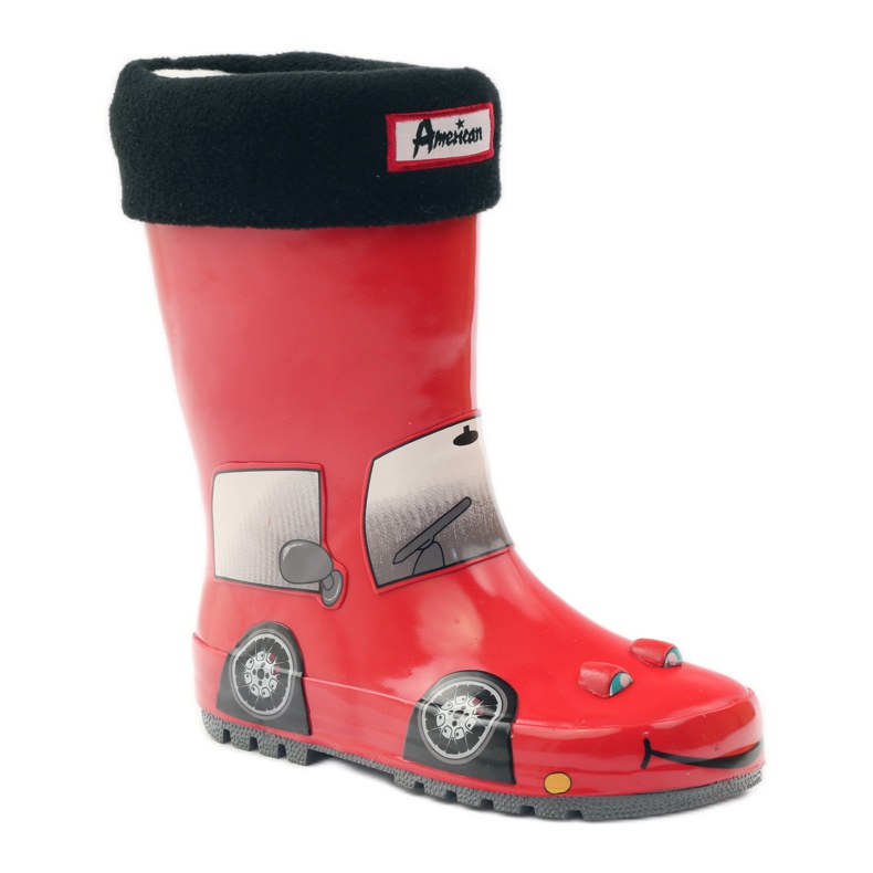 American Club Șosetă Galoshes plus branț RED CAR roșu gri negru 1 American Club Șosetă Galoshes plus branț RED CAR roșu gri negru 1