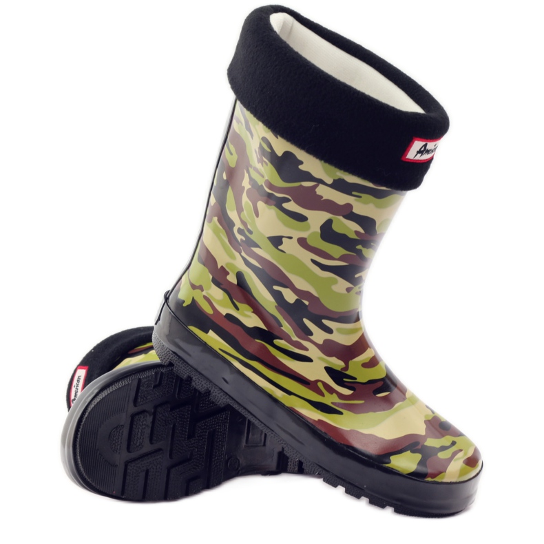 American Club Șosetă Galoshes + inserție camo americană verde maro negru 3