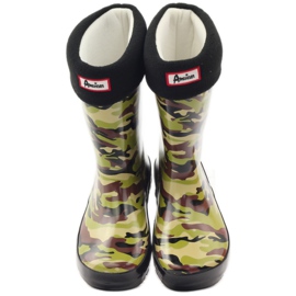 American Club Șosetă Galoshes + inserție camo americană verde maro negru 4