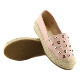 Espadrile roz pentru femei 7680 Pink 2