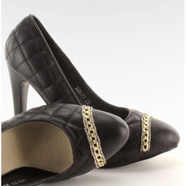 Pompe matlasate pe un stiletto 200-71 Negru 4