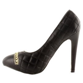 Pompe matlasate pe un stiletto 200-71 Negru 1