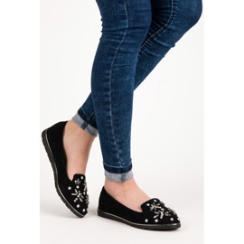 Fama Lordi din piele intoarsa cu impodobiri negru 2 Fama Lordi din piele intoarsa cu impodobiri negru 2