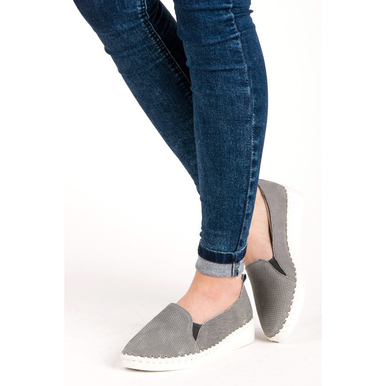 Mocasini din piele vinceza gri 2 Mocasini din piele vinceza gri 2