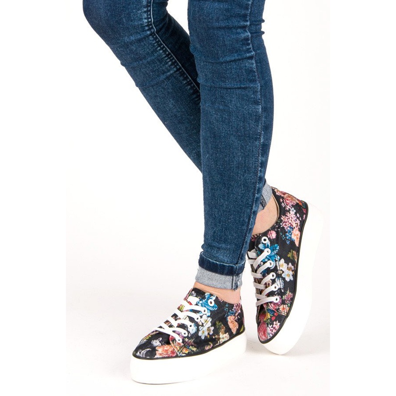 Yes Mile Adidași Legați Cu Flori multicolor 2