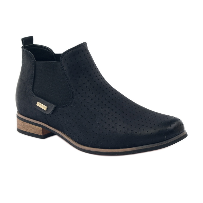 Cizme negre Filippo Jodhpur cu slip-on negru 1
