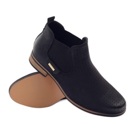 Cizme negre Filippo Jodhpur cu slip-on negru 3
