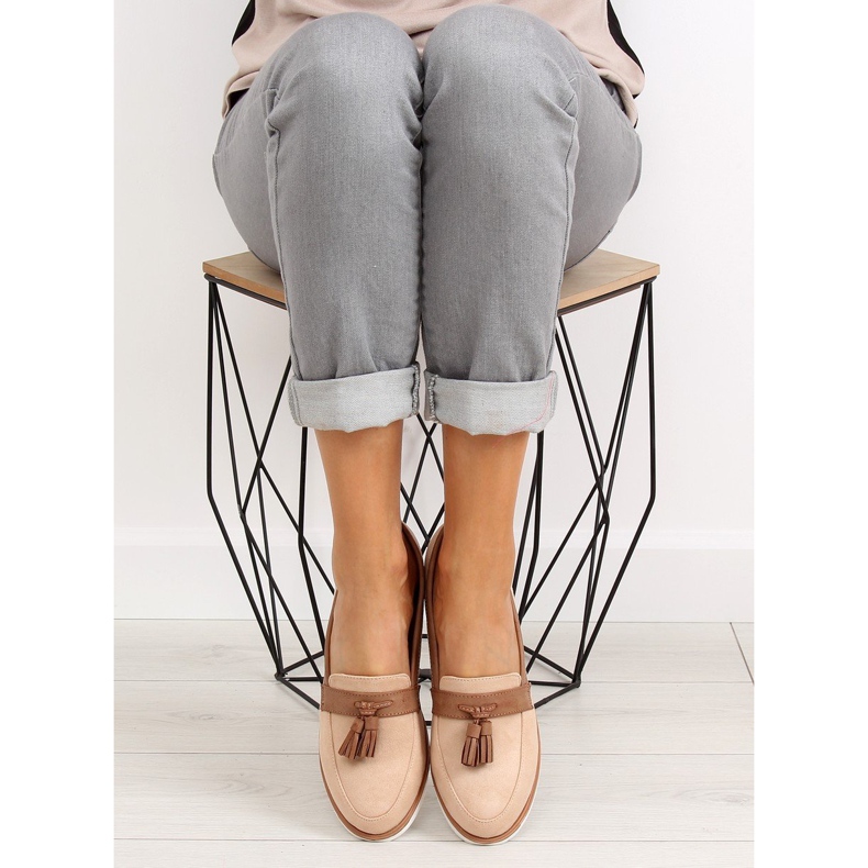 Mocasini de dama bej 9167 Bej 2